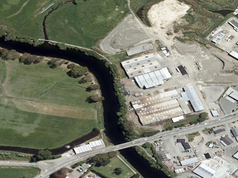 aerial view of Saltwater Creek Cycle Walkway and the ground around it
