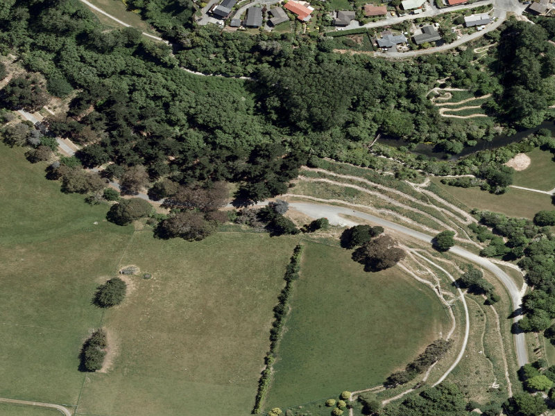 aerial view of Centennial Park Tracks and the ground around it
