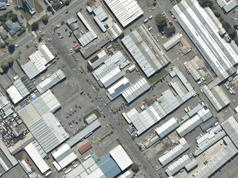 aerial view of Active Church / Westside Apostolic Church and the ground around it