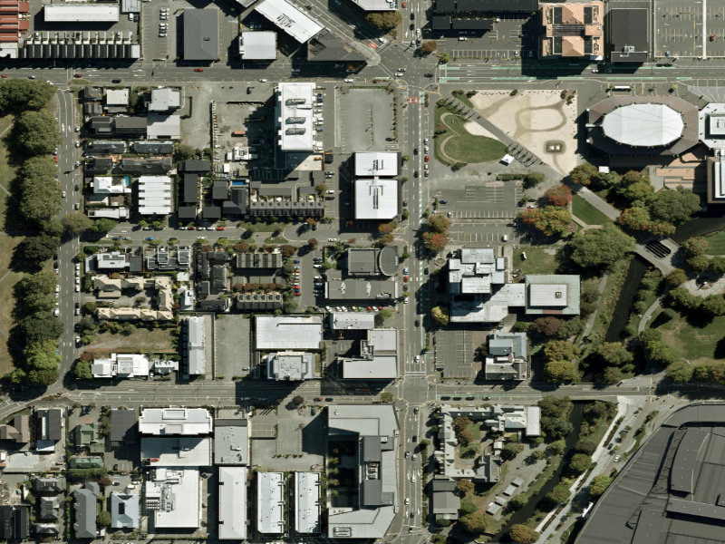 aerial view of Aldersgate / Puari Huinga and the ground around it