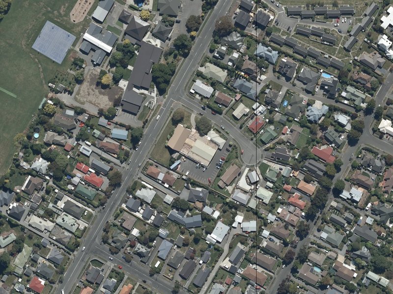 aerial view of Bishopdale Seventh-Day Adventist Church and the ground around it