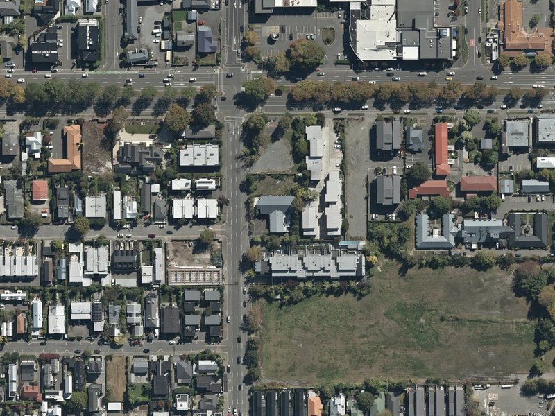 aerial view of Canterbury Hebrew Congregation and the ground around it