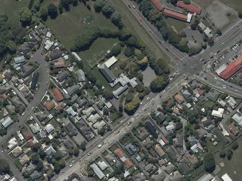 aerial view of Carmelite Monastery and the ground around it