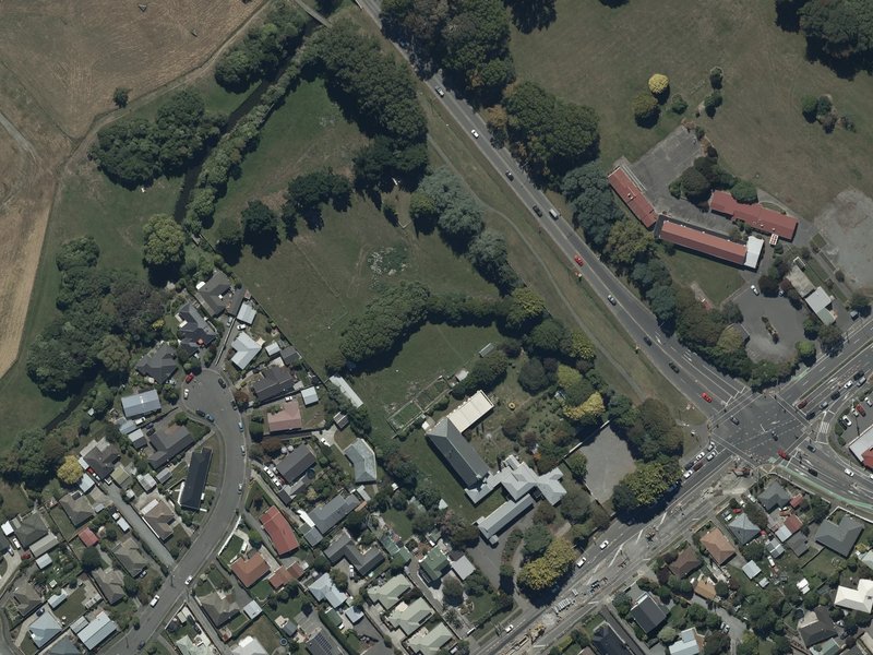 aerial view of Carmelite Monastery and the ground around it