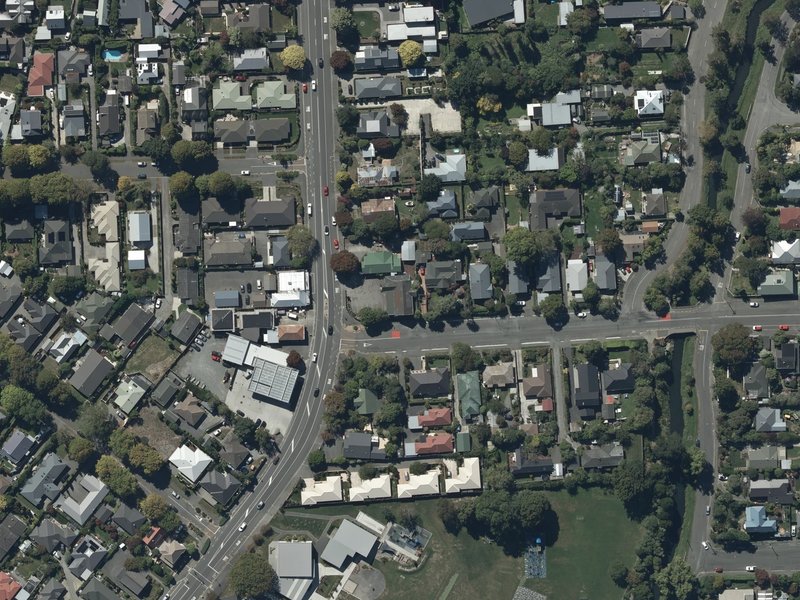aerial view of Cashmere New Life Church and the ground around it