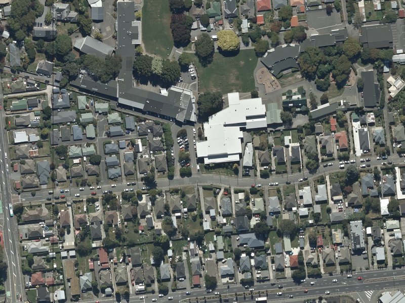 aerial view of Equippers Church and the ground around it