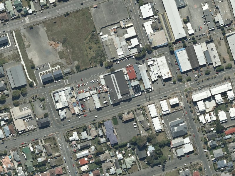 aerial view of Grace Vineyard Church - Beach Campus and the ground around it