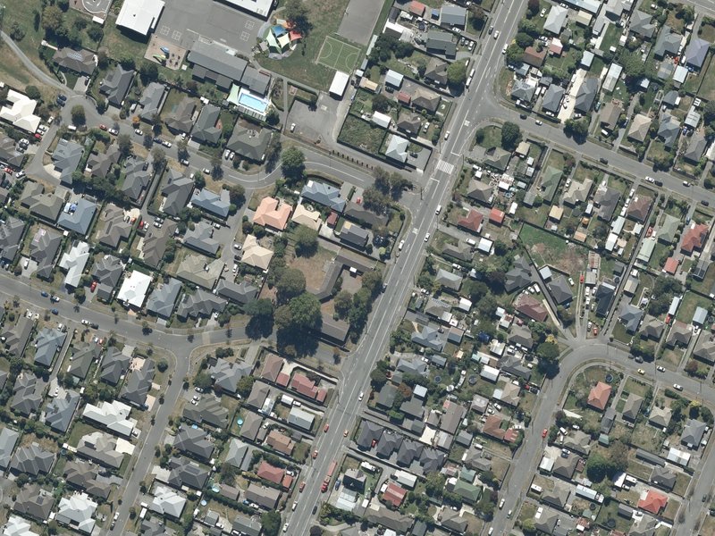 aerial view of Hornby Samoan Assembly of God and the ground around it