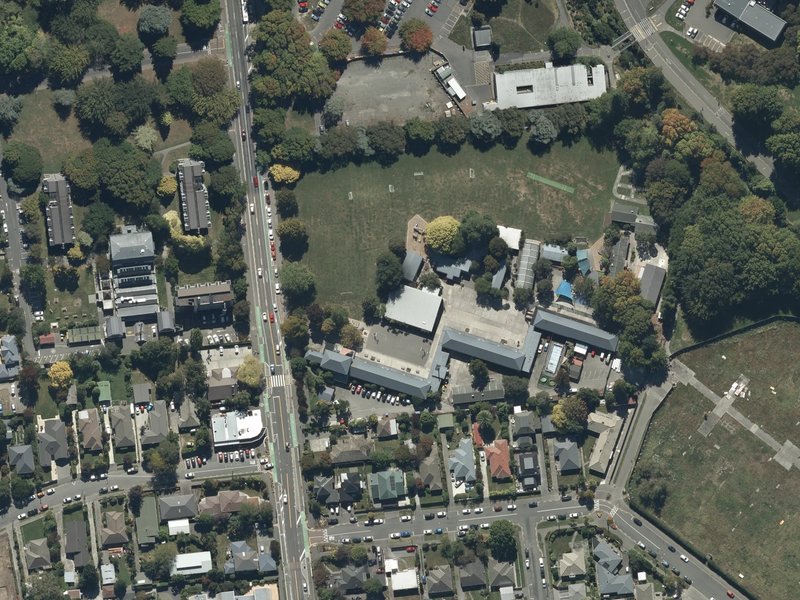 aerial view of Ilam Baptist Church and the ground around it