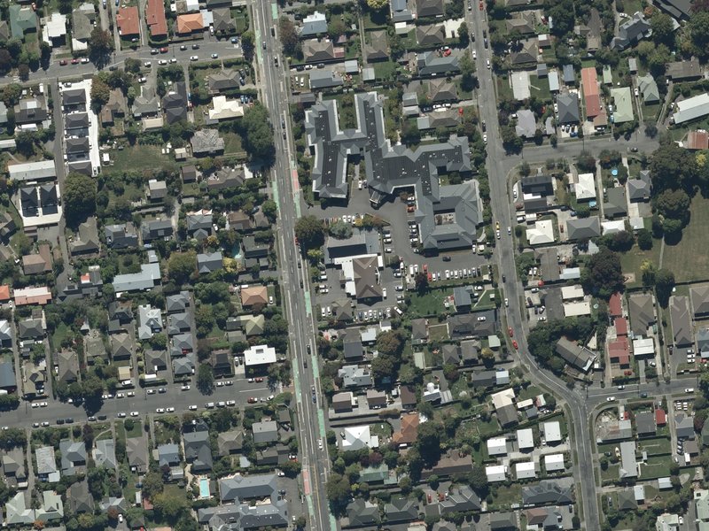 aerial view of Ilam Seventh-Day Adventist Church and the ground around it