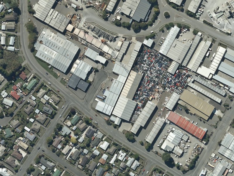 aerial view of Liberty Christian Church and the ground around it