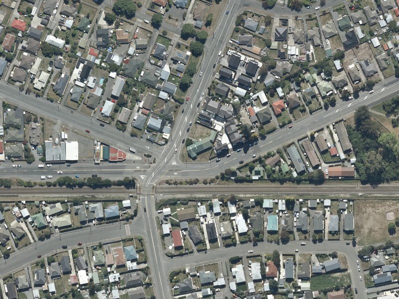 aerial view of Lighthouse Baptist Church and the ground around it