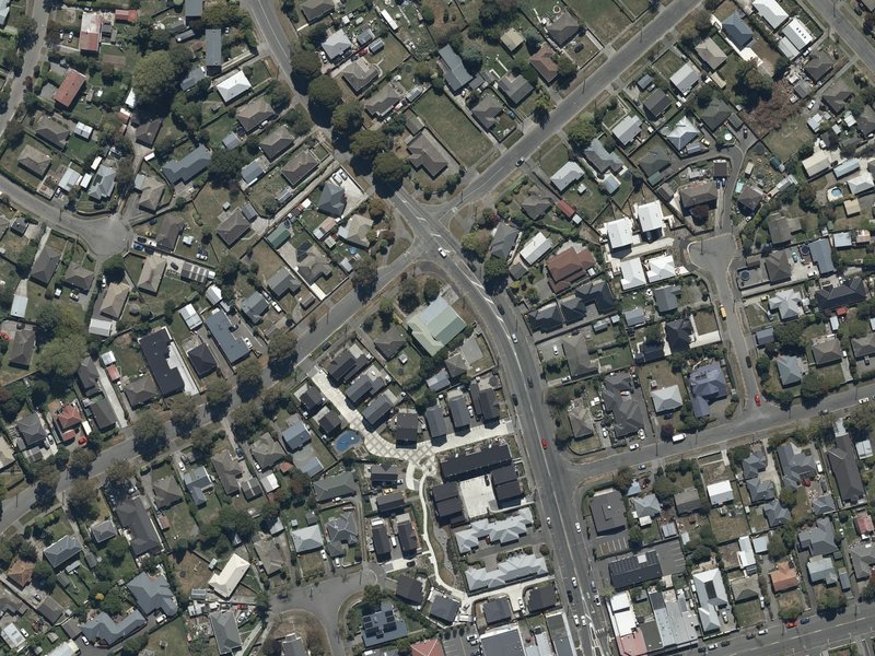 aerial view of New Generation Church and the ground around it