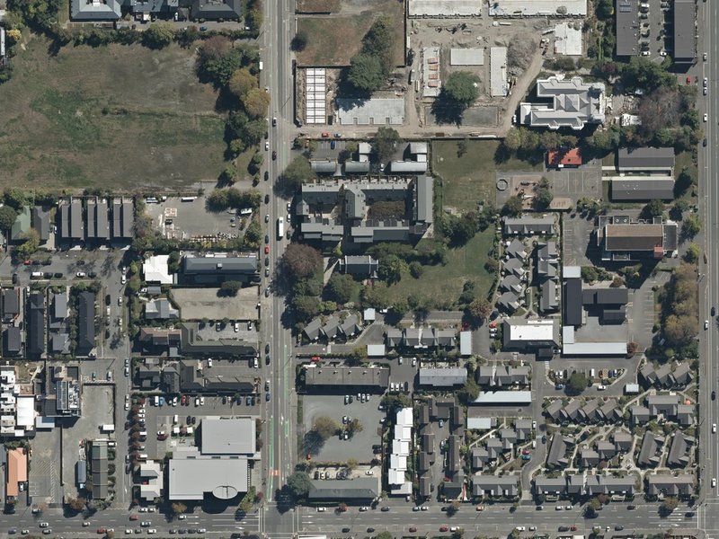 aerial view of Rose Historic Chapel and the ground around it