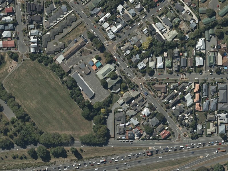 aerial view of Sacred Heart Parish - Addington and the ground around it