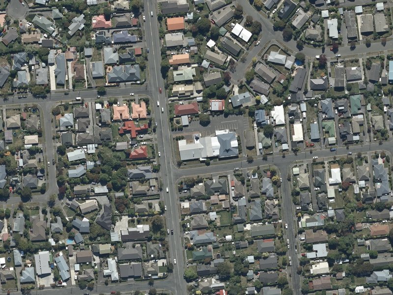 aerial view of Saint Christopher's and the ground around it