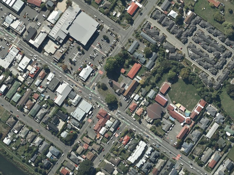 aerial view of Saint John the Evangelist and the ground around it
