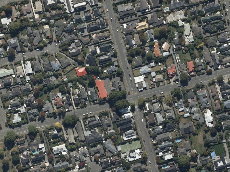 aerial view of Saint Johns and the ground around it