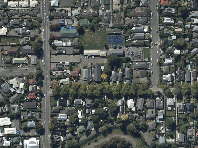 aerial view of Saint Peter's and the ground around it