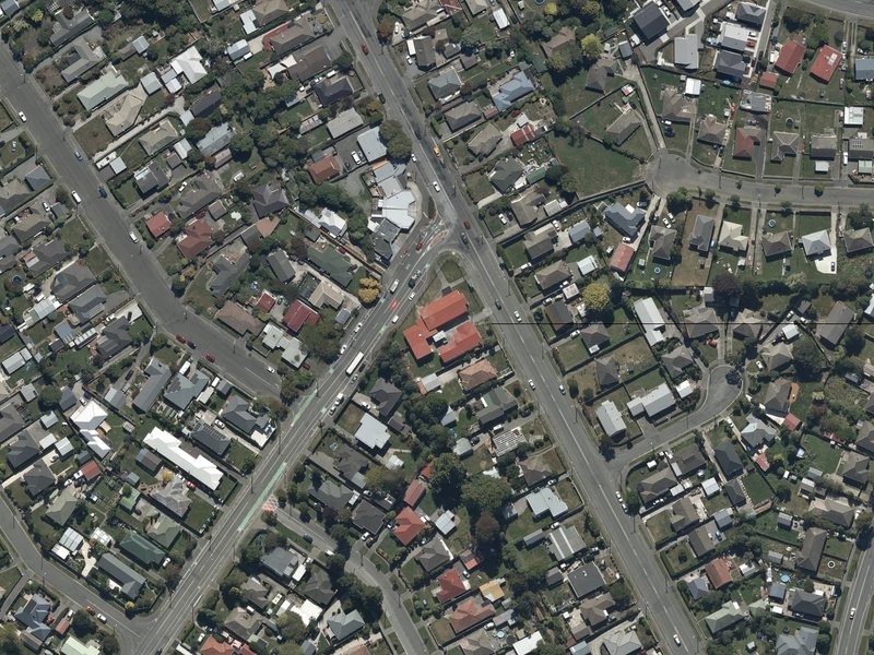 aerial view of Shirley Samoan Assembly of God and the ground around it