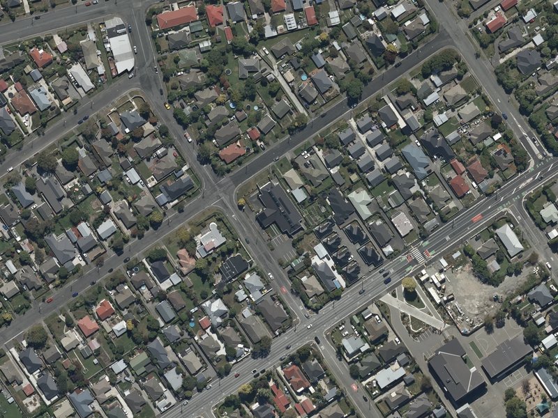 aerial view of St Albans Uniting Parish - Mairehau and the ground around it