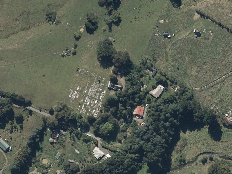 aerial view of St Andrew's Church and the ground around it