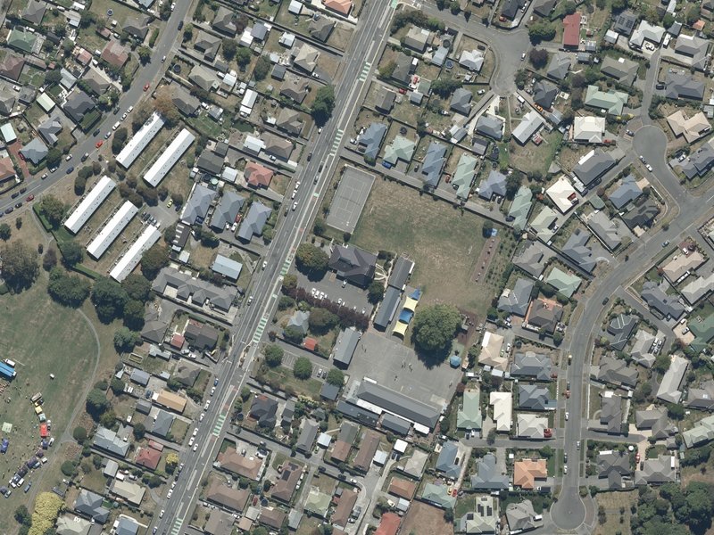 aerial view of St Bernadette's Parish - Hornby and the ground around it