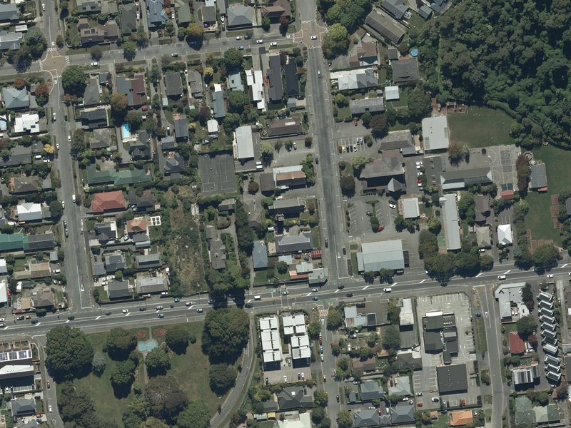 aerial view of St Ninian's Presbyterian Church and the ground around it