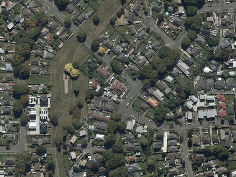 aerial view of St Pius X Parish - Shirley and the ground around it