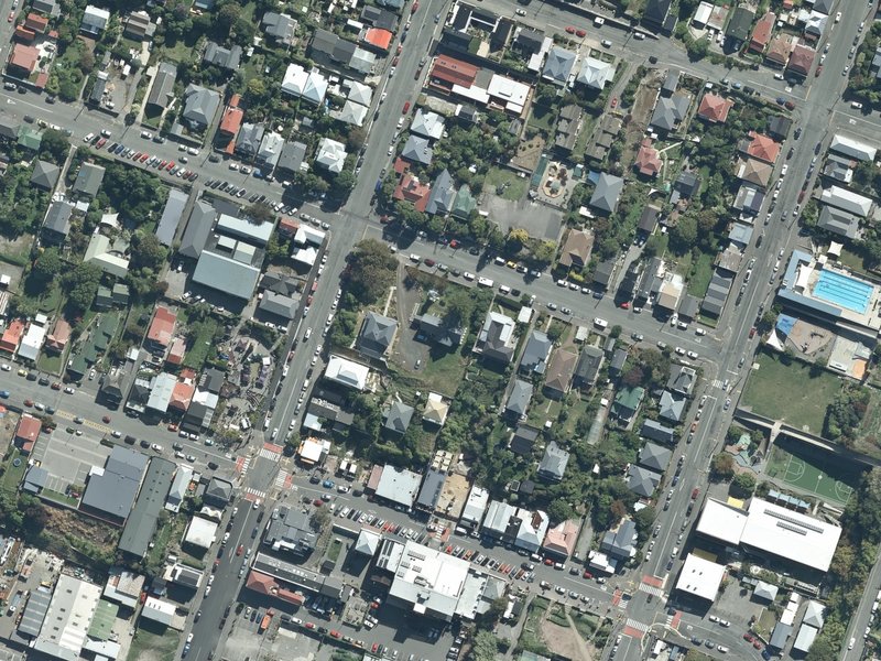 aerial view of St. Saviour's on Holy Trinity and the ground around it