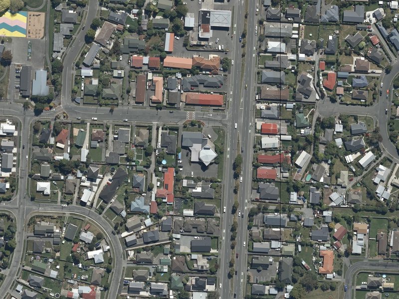 aerial view of St Silas Anglican Church - Redwood and the ground around it