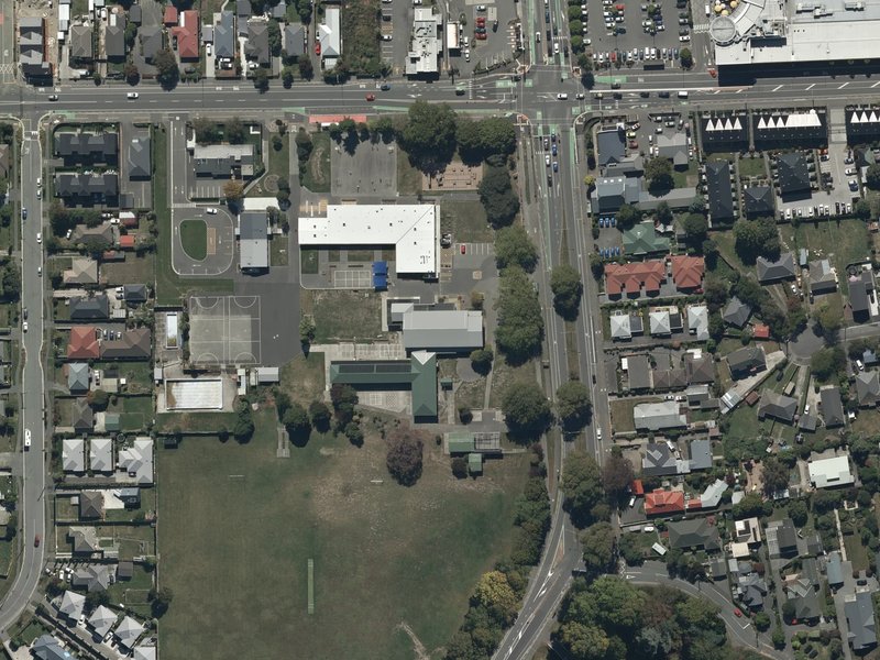 aerial view of St Stephen's Anglican Church - Shirley and the ground around it
