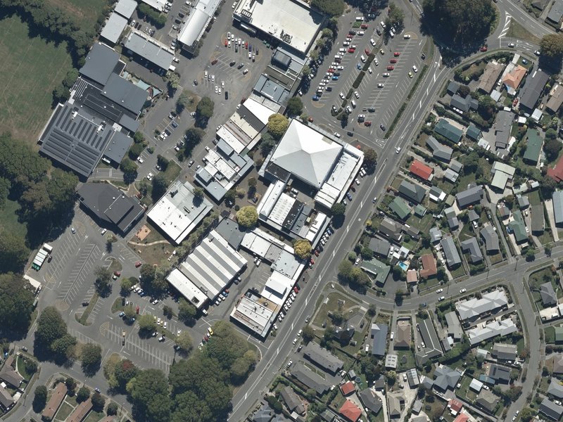 aerial view of The Revival Fellowship and the ground around it