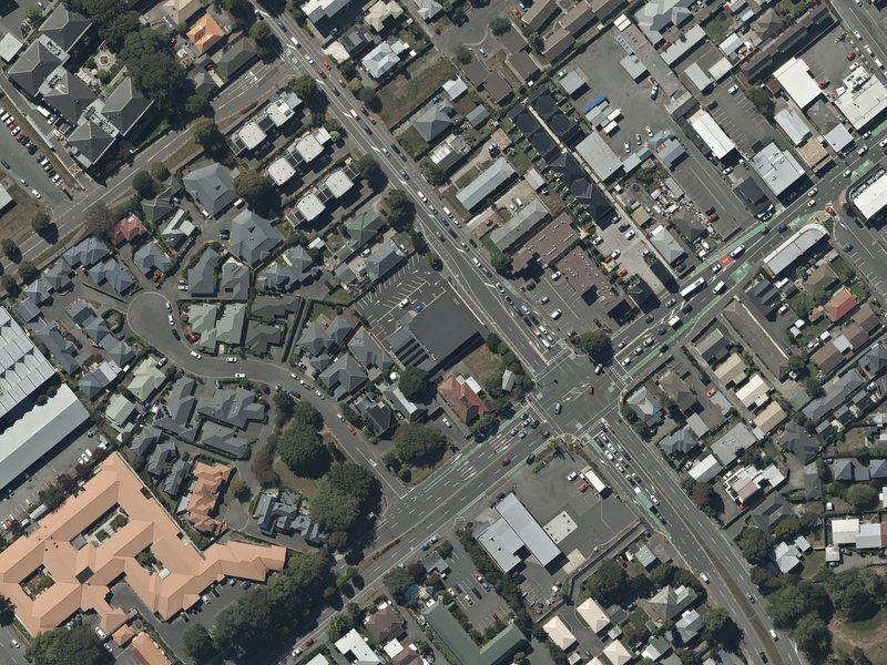 aerial view of True Jesus Church and the ground around it