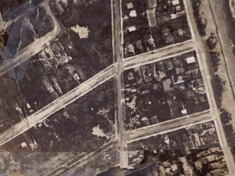 41-45 Jutland Street from the air, 1925-1929
