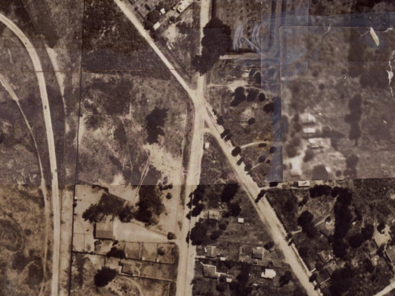 248–250 Bower Avenue from the air, 1925-1929