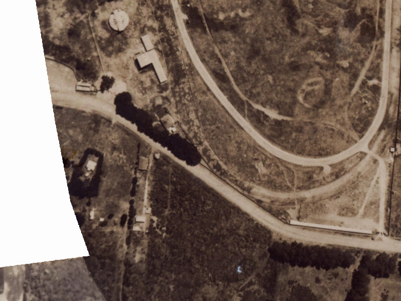222 Travis Road from the air, 1925-1929