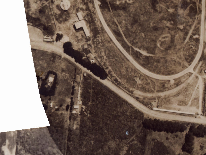 226 Travis Road from the air, 1925-1929