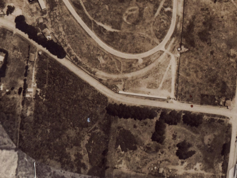 217 Travis Road from the air, 1925-1929