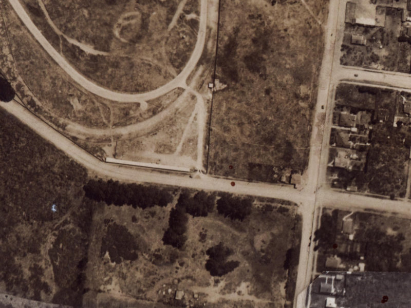 225 Travis Road from the air, 1925-1929