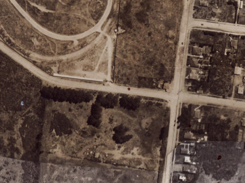 225A Travis Road from the air, 1925-1929