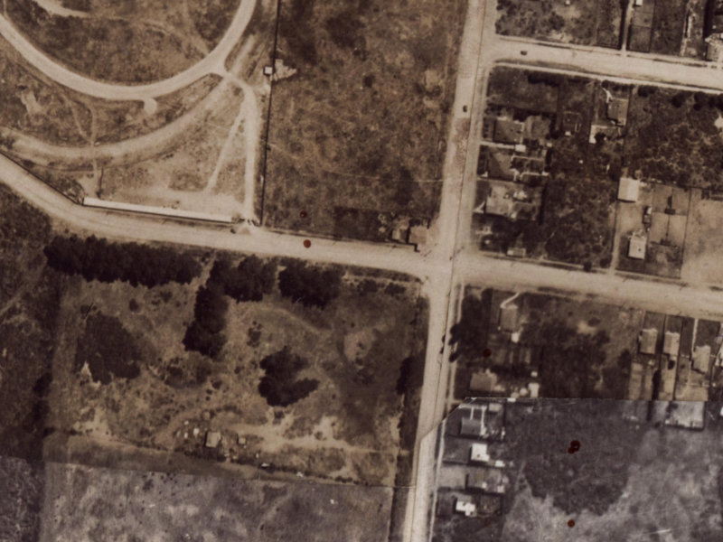 239 Travis Road from the air, 1925-1929