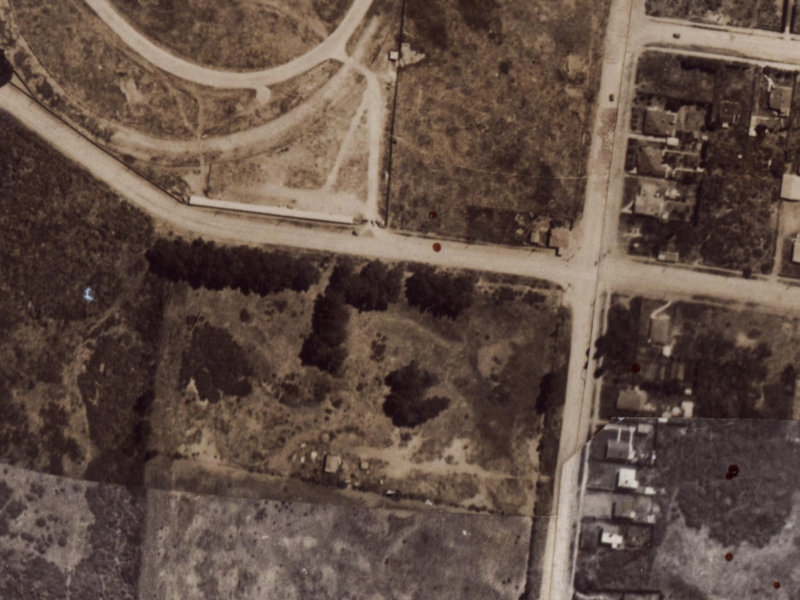 300 Travis Road from the air, 1925-1929