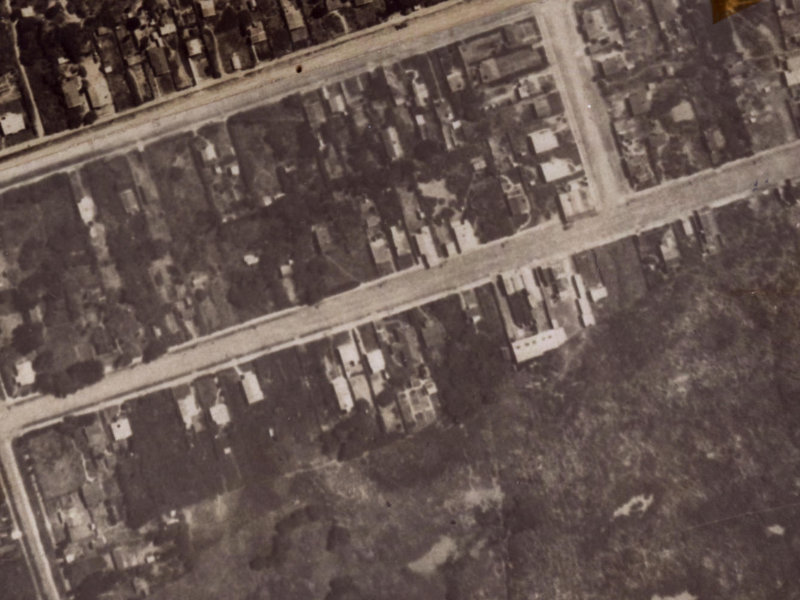59-61 Bowhill Road from the air, 1925-1929