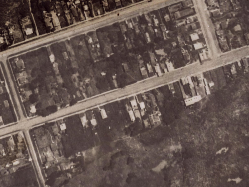 65-67 Bowhill Road from the air, 1925-1929