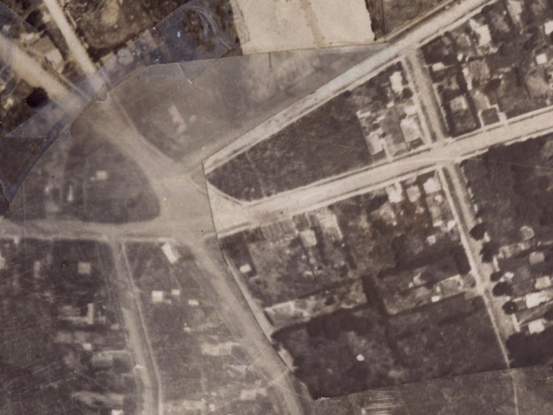154-158 Bowhill Road from the air, 1925-1929
