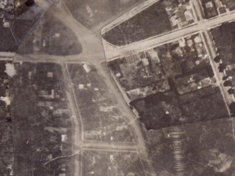 161-163 Keyes Road from the air, 1925-1929