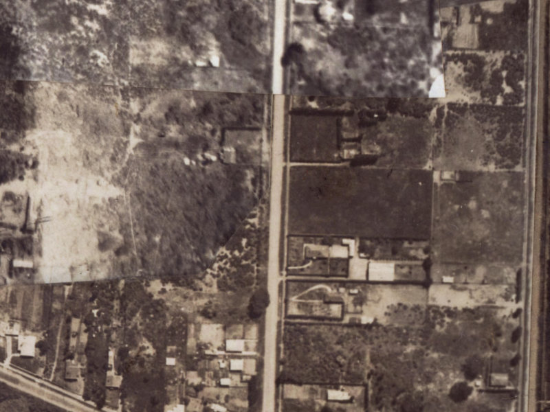 168-170 Palmers Road from the air, 1925-1929