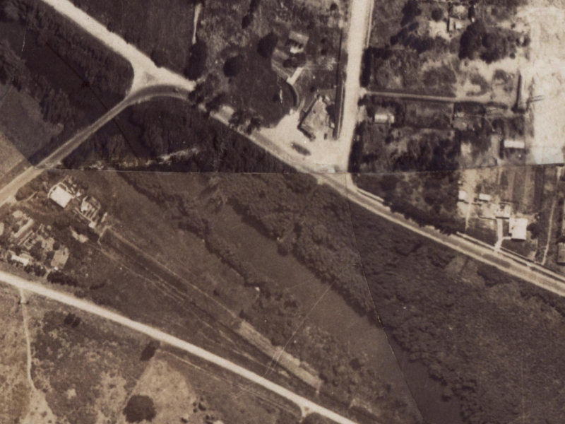 483-487 New Brighton Road from the air, 1925-1929