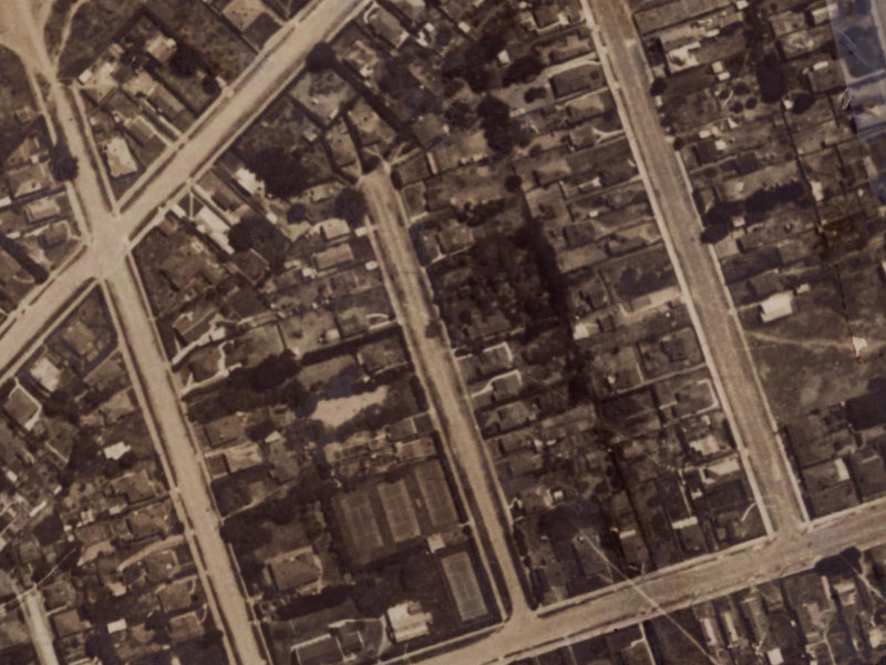 Howe Street from the air, 1925-1929